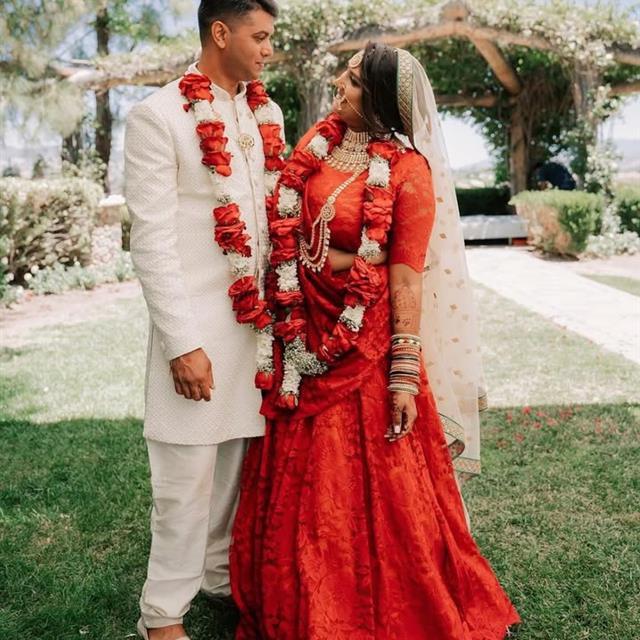 A couple in a marriage ceremony